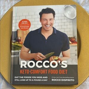 Rocco's Keto-Comfort Food Diet Book; Hardcover and Like New Condition!